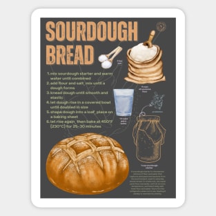 Sourdough Bread Recipe - Rustic Baking Art Sticker